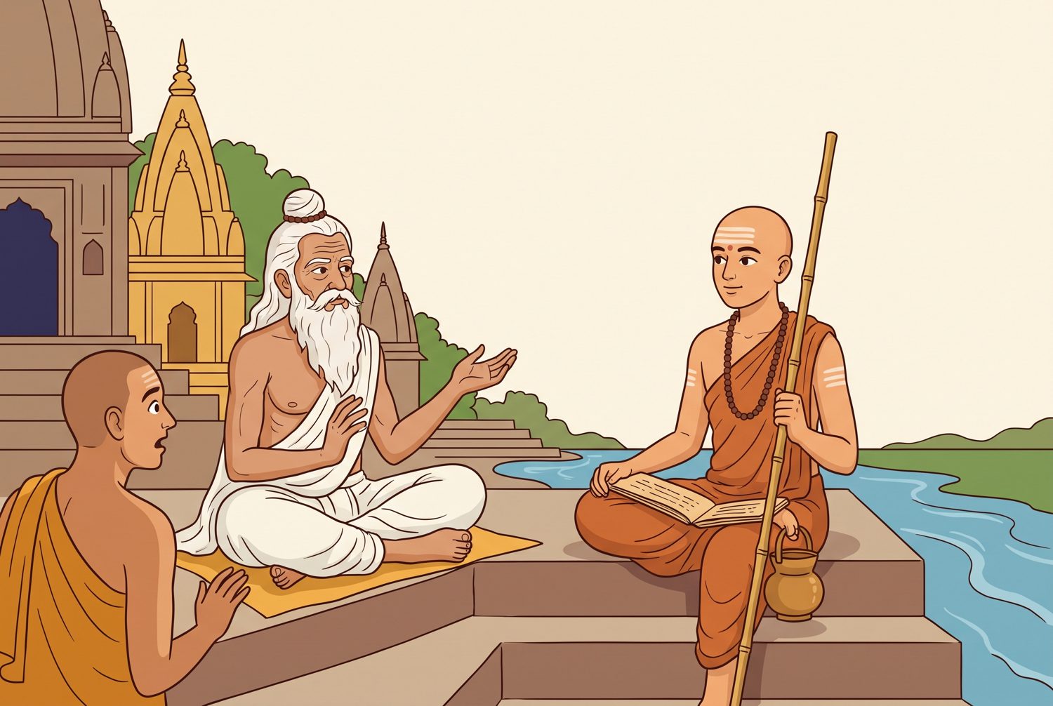 Vyāsa questions Śaṅkara at Kāśī